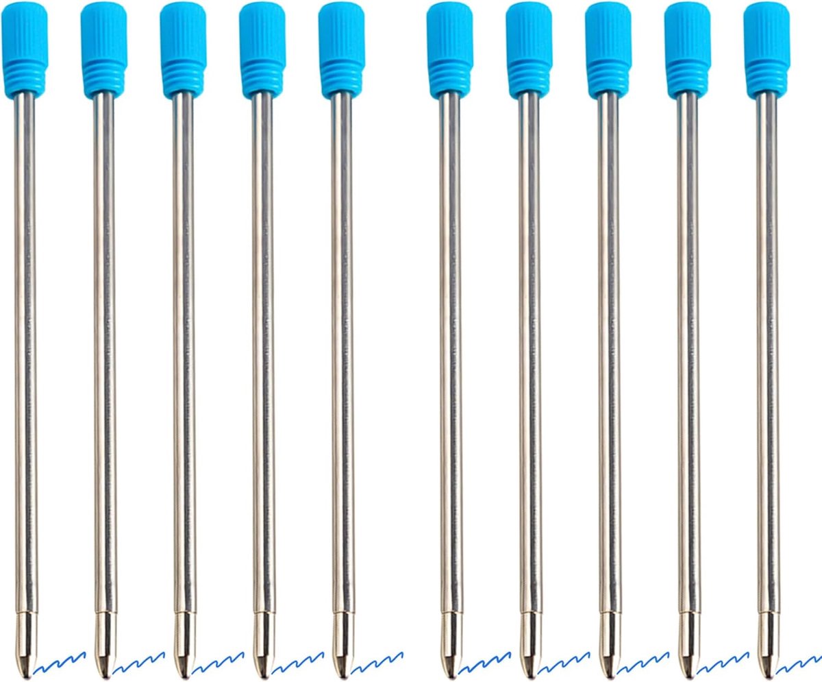 20 Stuks Metalen Balpenvulling Medium Zwart/Blauw