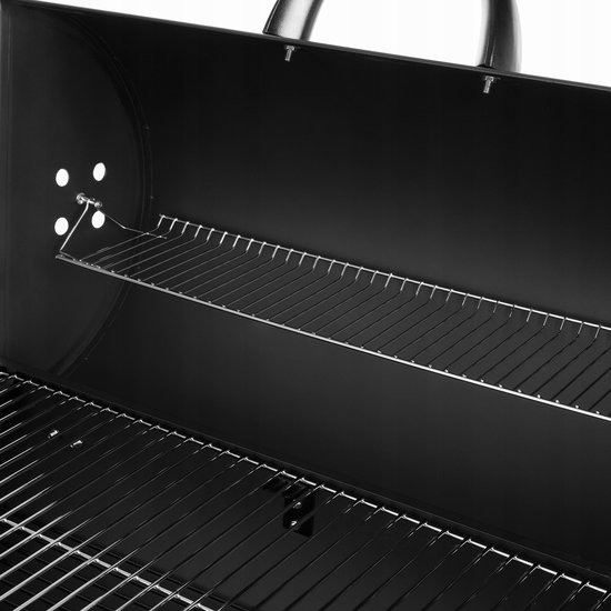Lehmann Nevada Koolgrill met Deksel, 2 Rvs Roosters & Zijvakken — afbeelding 3