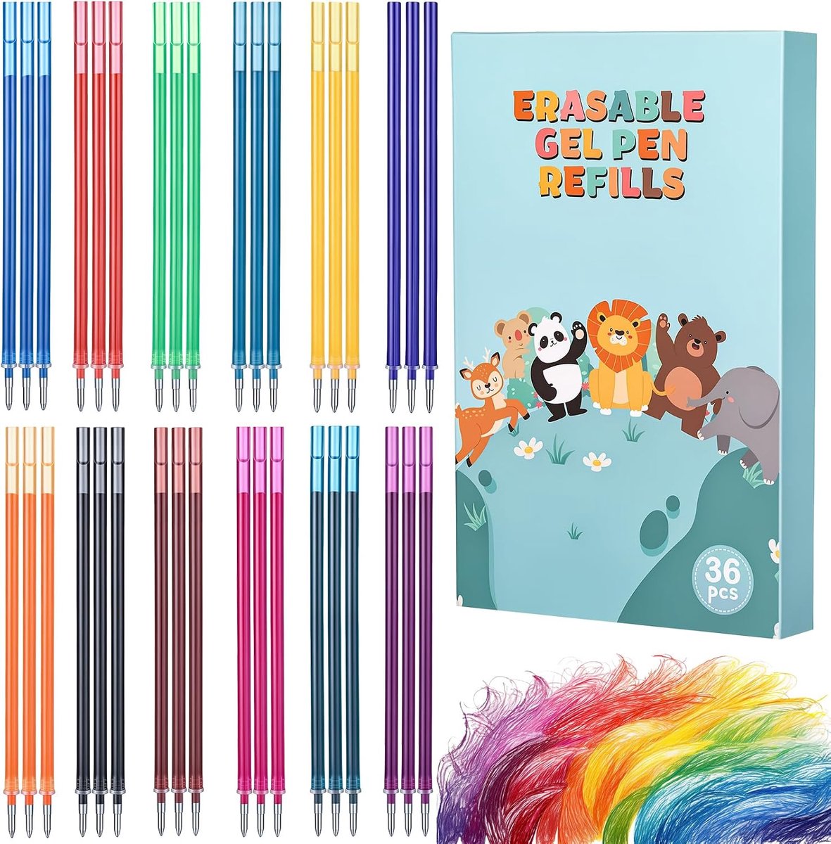 Thboxes 36 pcs Erasable Replacement Refills 0.8mm for Legami Gel Pens - ShopVlot