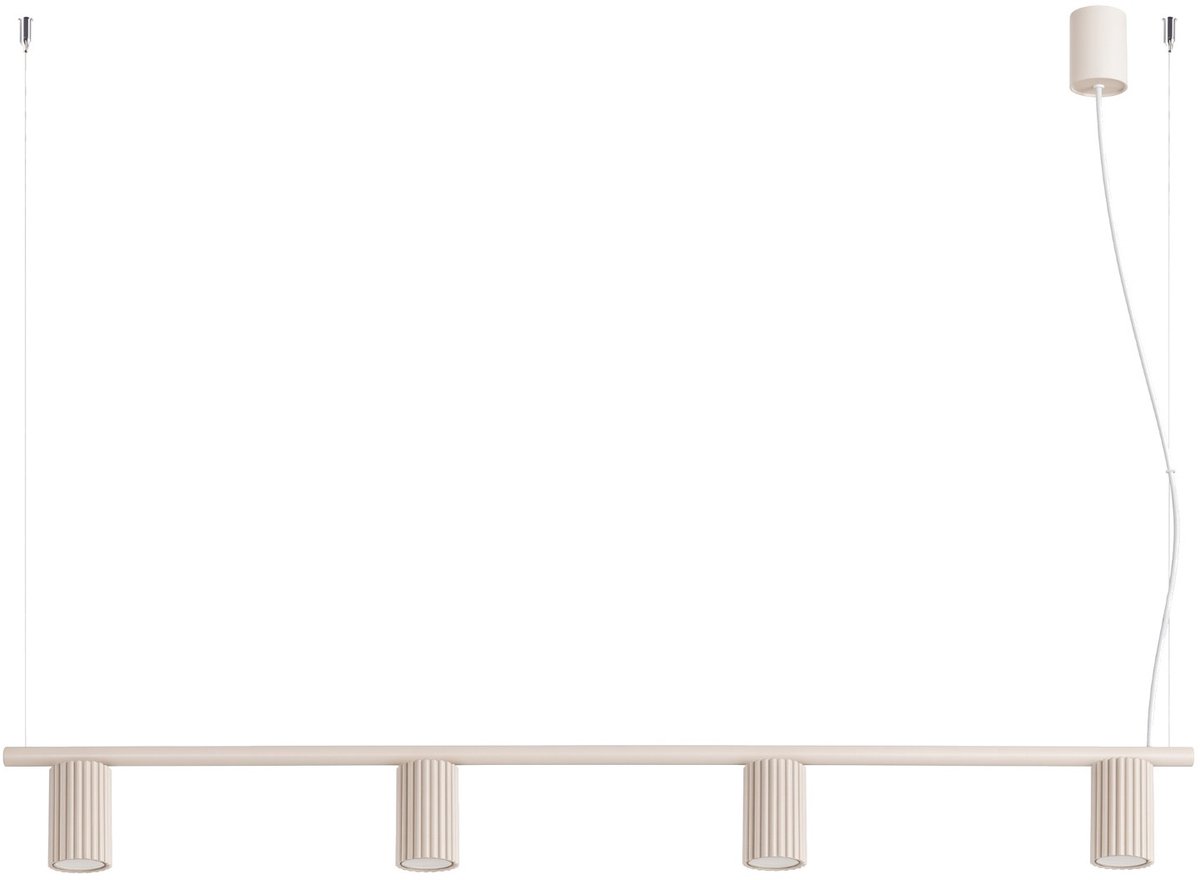 Sollux Lighting Kroonluchter KARBON - GU10 - beige - aluminium - 122x6.5x212cm