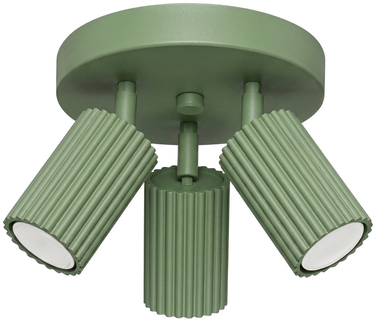 Sollux Lighting Plafondlamp KARBON - GU10 - salie - aluminium - 19.5x19.5x18cm