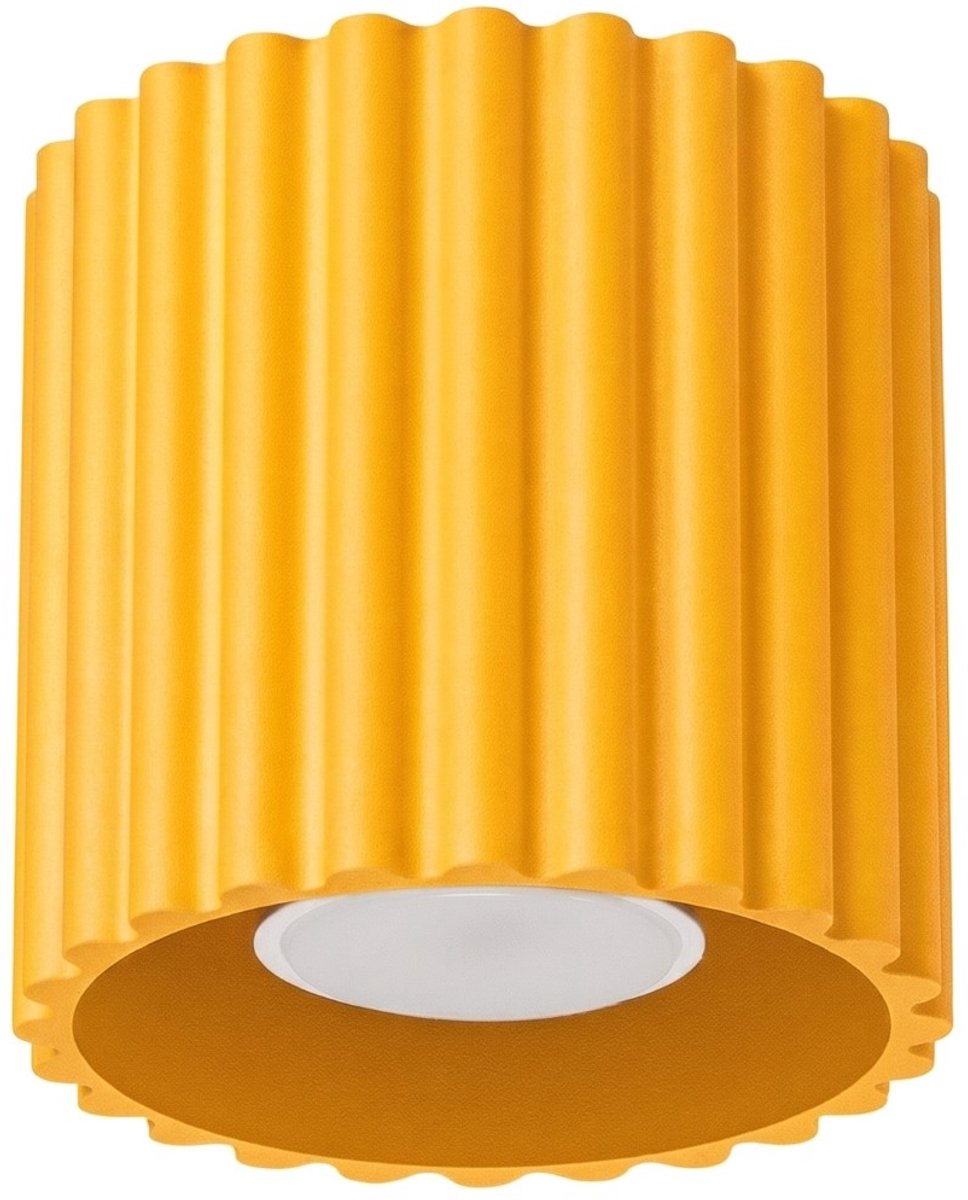 Sollux Lighting Plafondlamp AURA - GU10 - geel - aluminium - 10x10x10cm