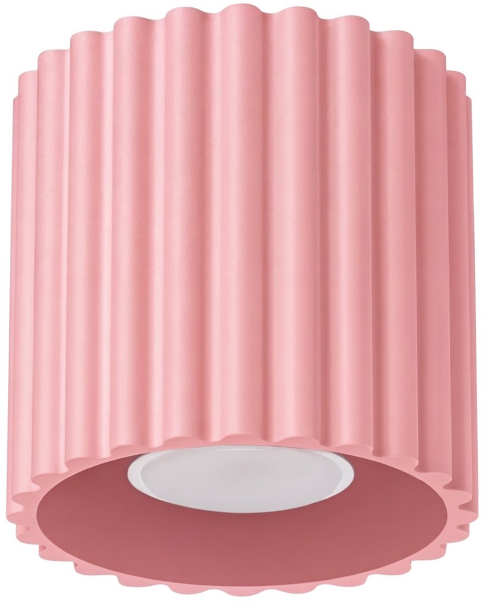 Sollux Lighting Plafondlamp AURA - GU10 - roze - aluminium - 10x10x10cm