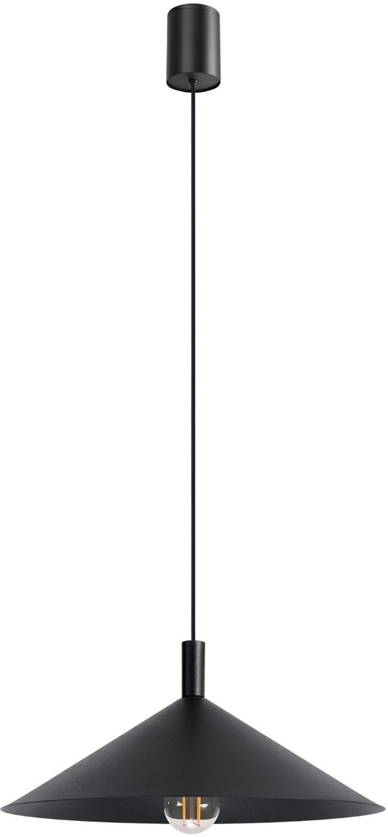 Sollux Lighting Hanglamp NOX - E27 - zwart - staal - 40x40x135cm