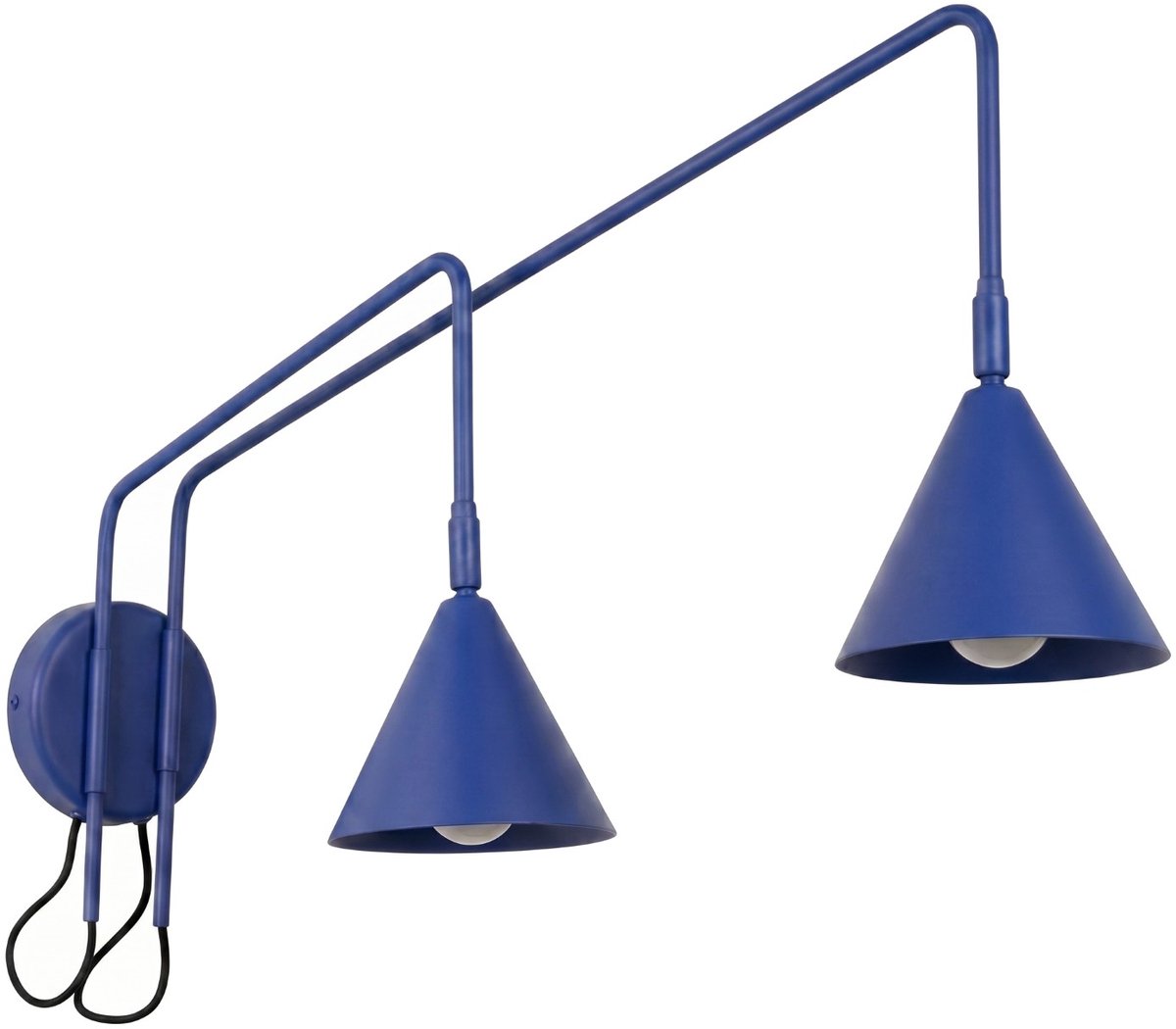 Sollux Lighting Wandlamp Nox - E14 - ultramarijn - staal - 150x80x30cm