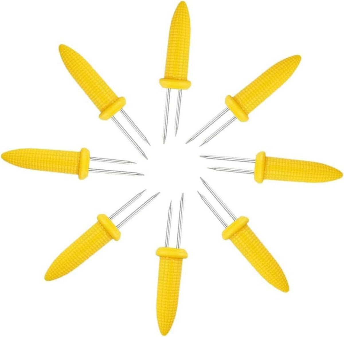 Pack of 24 Corn Beewers with Storage Bag, Stainless Steel Grain on the Cob Skewers, BBQ Utensils, Corn Stand, Corn Cow - ShopVlot