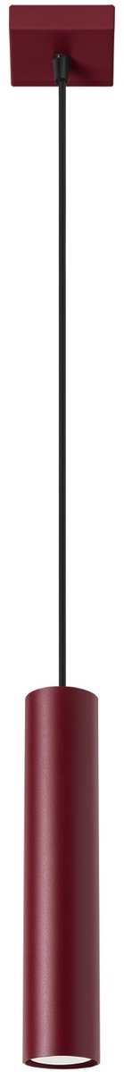 Sollux Lighting Hanglamp Lagos - GU10 - bourgondië - staal - 8x8x100cm