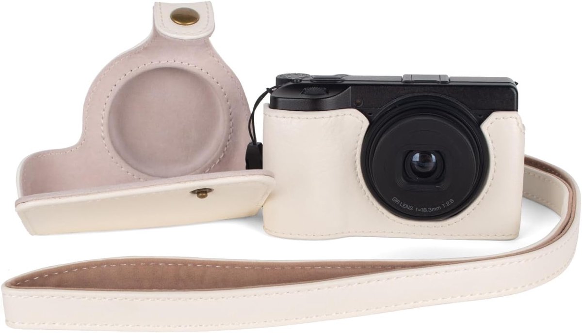 Rieibi Ricoh GR/GR II/GR III/GR IIIx/GR IV Camera Case, Removable PU Leather Protective Case for Ricoh GR Series - ShopVlot