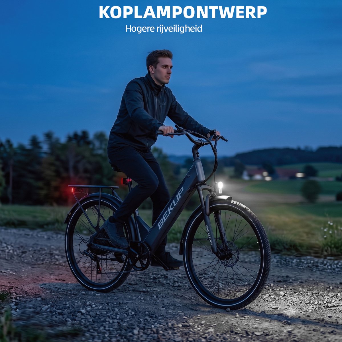 26 inch Elektrische Fiets - 36V 14.5AH Accu - Actieradius Tot 100 Km- Shimano 7 versnellinge- 45Nm - Met achterlicht - LCD Display - Geveerde zadelpen - City Commuter EBike - Elektrische stadsfiets voor heren en dames - Grijs – foto 7