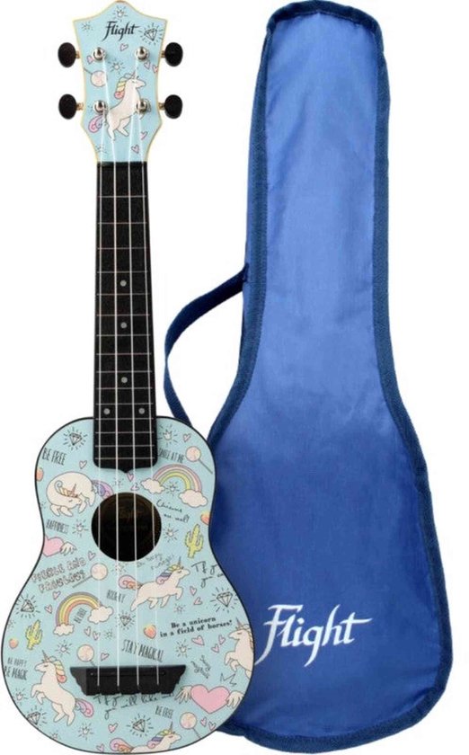 Flight Travel Series TUS40 Unicorn sopraan ukelele met gigbag
