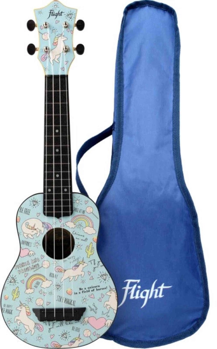 Flight Travel Series TUS40 Unicorn sopraan ukelele met gigbag