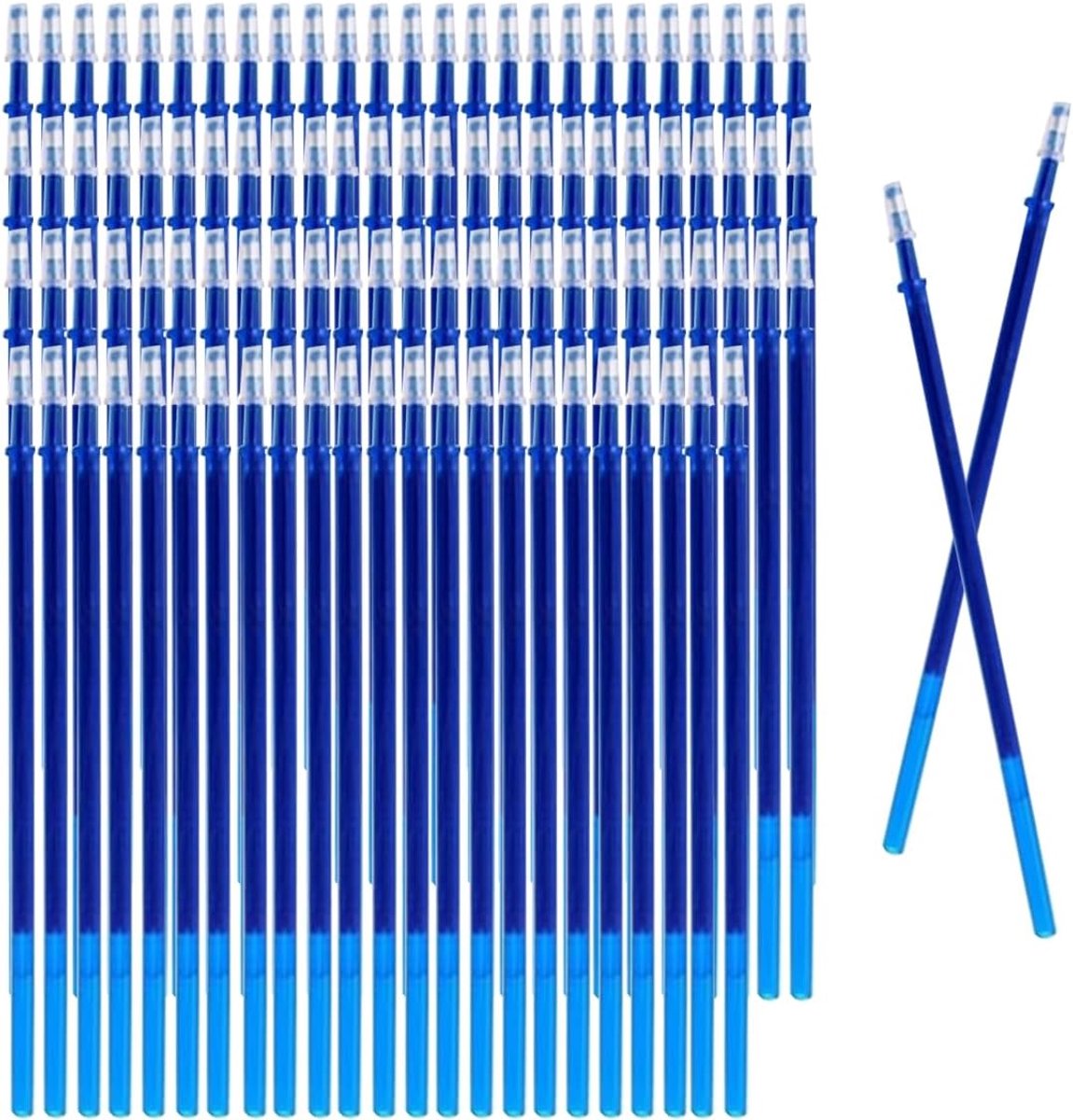 MROOFUL Gel Ink Pens Refills Set 20, 50, 100pcs, 6 Colors (Blue Red Green Orange Purple Black) Erasable Pen Refills - ShopVlot