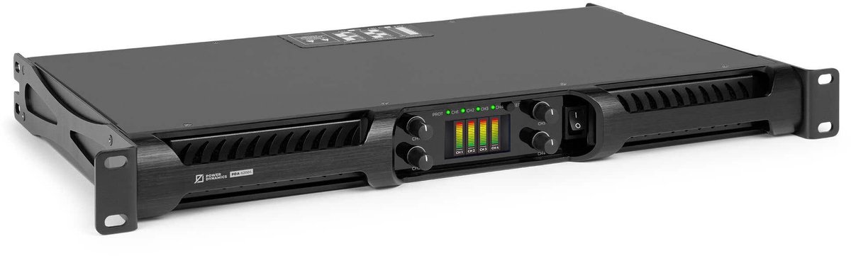 Power Dynamics PDA-X2004 professionele PA versterker - 4-kanaals - 100V - 19 inch - 4 x 500W
