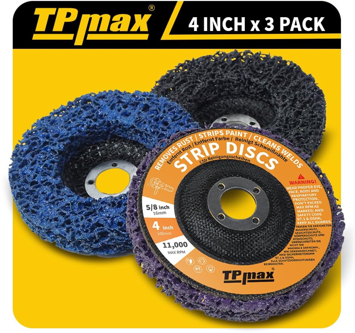 100mm 4 Inch Strip Discs Stripping Discs Rust Remover Wheel Remove Paint and Oxidation Poly Strip Wheel Disc Sanding - ShopVlot