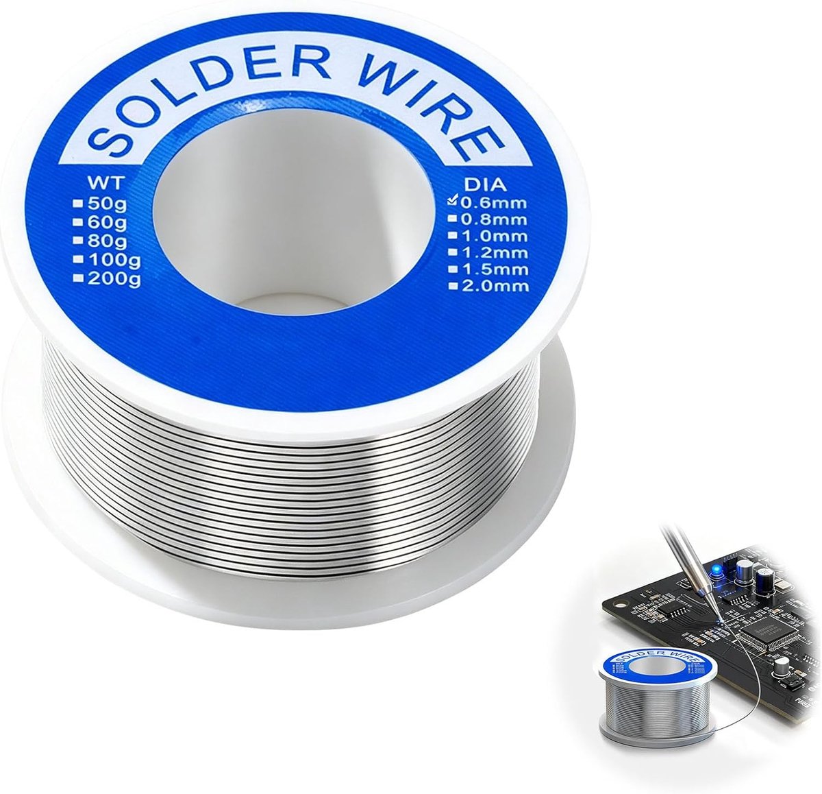 Soldering tin 0.5 mm 100 g solder wire without thin core - ShopVlot