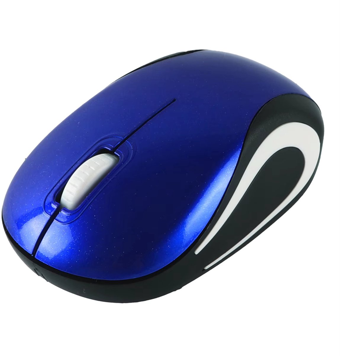 Mini Draadloze Muis 2,4 GHz – Draagbare Computer Muis met USB-Ontvanger, 1000 DPI Optische Sensor, Ergonomisch voor PC, Laptop, Kantoor en Kinderen - Blauw
