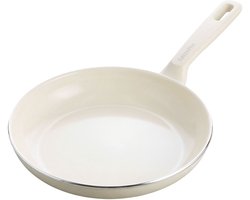GreenPan Memphis Koekenpan 24 cm - PFAS-vrije antiaanbaklaag - Koekenpan inductie - Keramische koekenpan - Ovenbestendig tot 160°C - Stay-cool handgreep - Crème