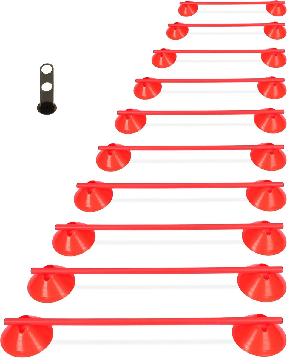 Mini hurdles set of 10 & rods 100 cm – cavaletti for dexterity and coordination training – hurdles and slalom for - ShopVlot