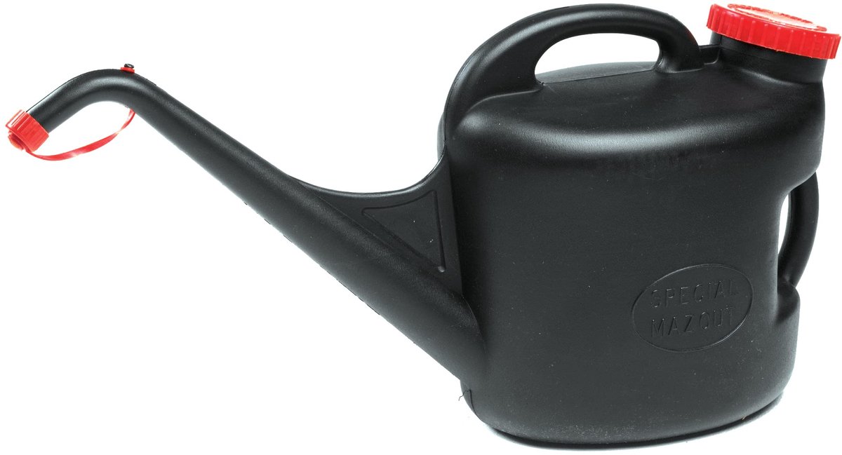 Famanu – Gieter van 11 liter in zwart, ideaal voor het water geven van planten en tuin, stevige en praktische gieter