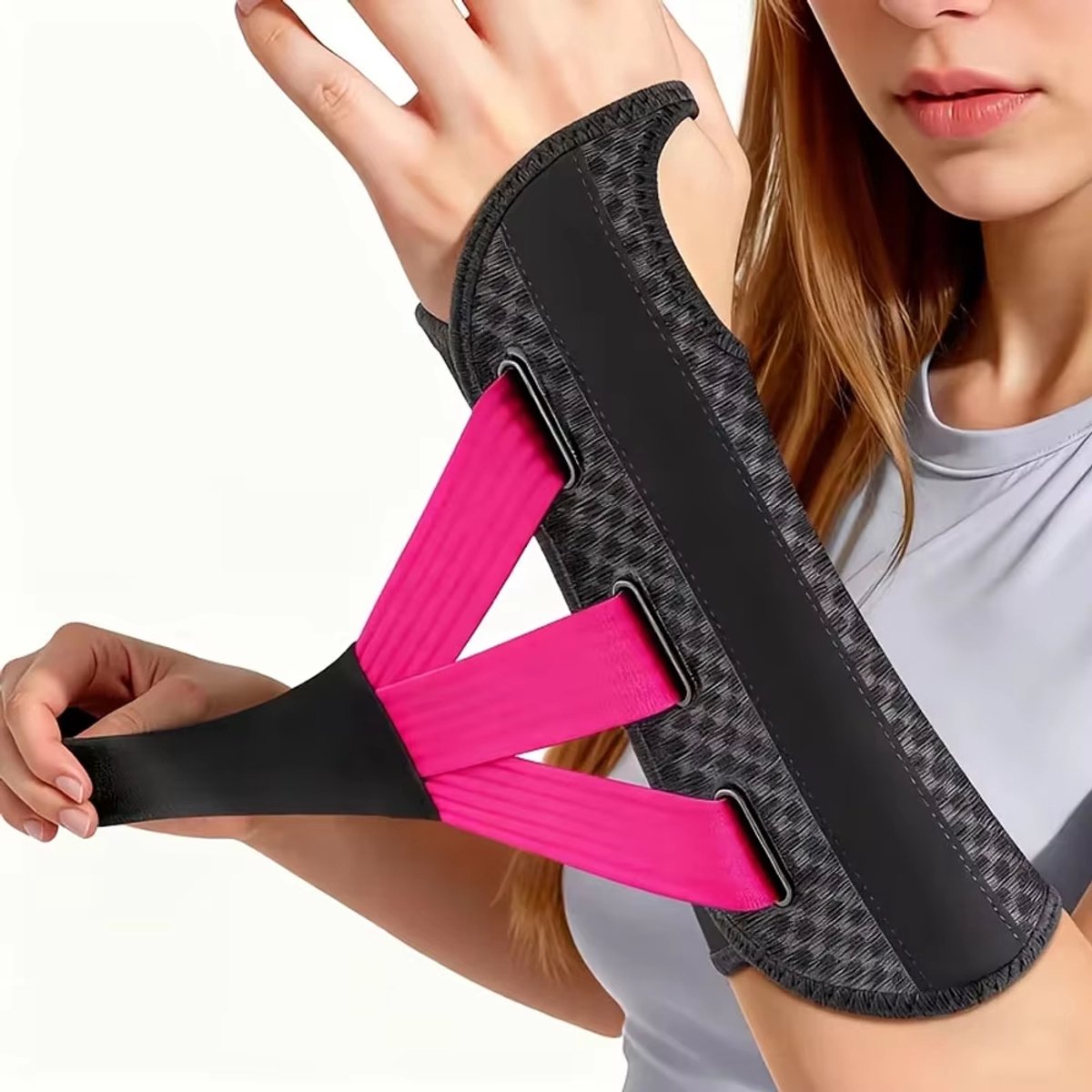 Polsbrace voor Carpaal Tunnel – 1 Stuk Verstelbare Polsbandage en Handbrace voor Nachtelijke Ondersteuning, Dames en Heren - Links