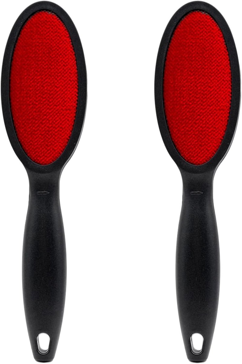 Pluizenverwijderaar - Fluweel - Klein - Dubbelzijdige Kledingborstel met Ergonomisch Handvat - Voor Kleding en Meubels