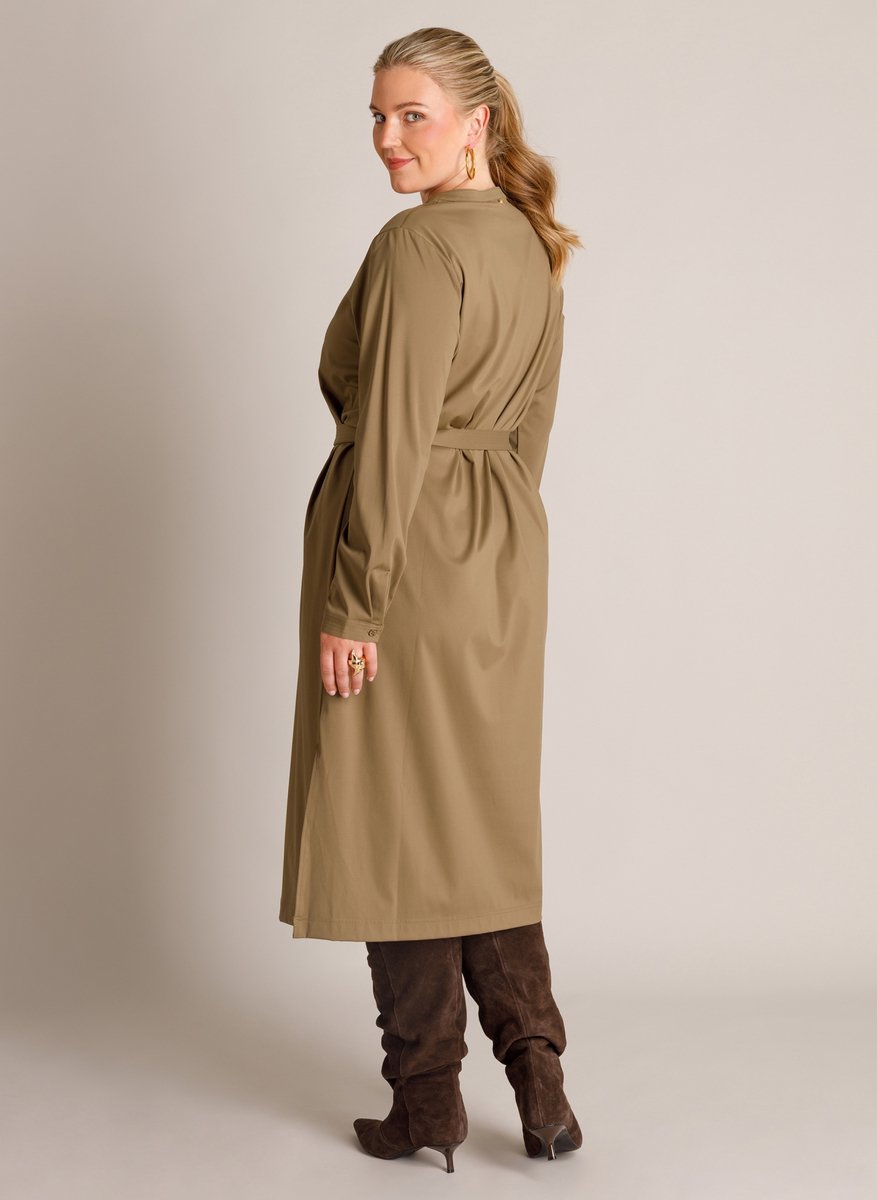 YEST CURVE Tifani Dresses - Grey Olive - maat 2(50)