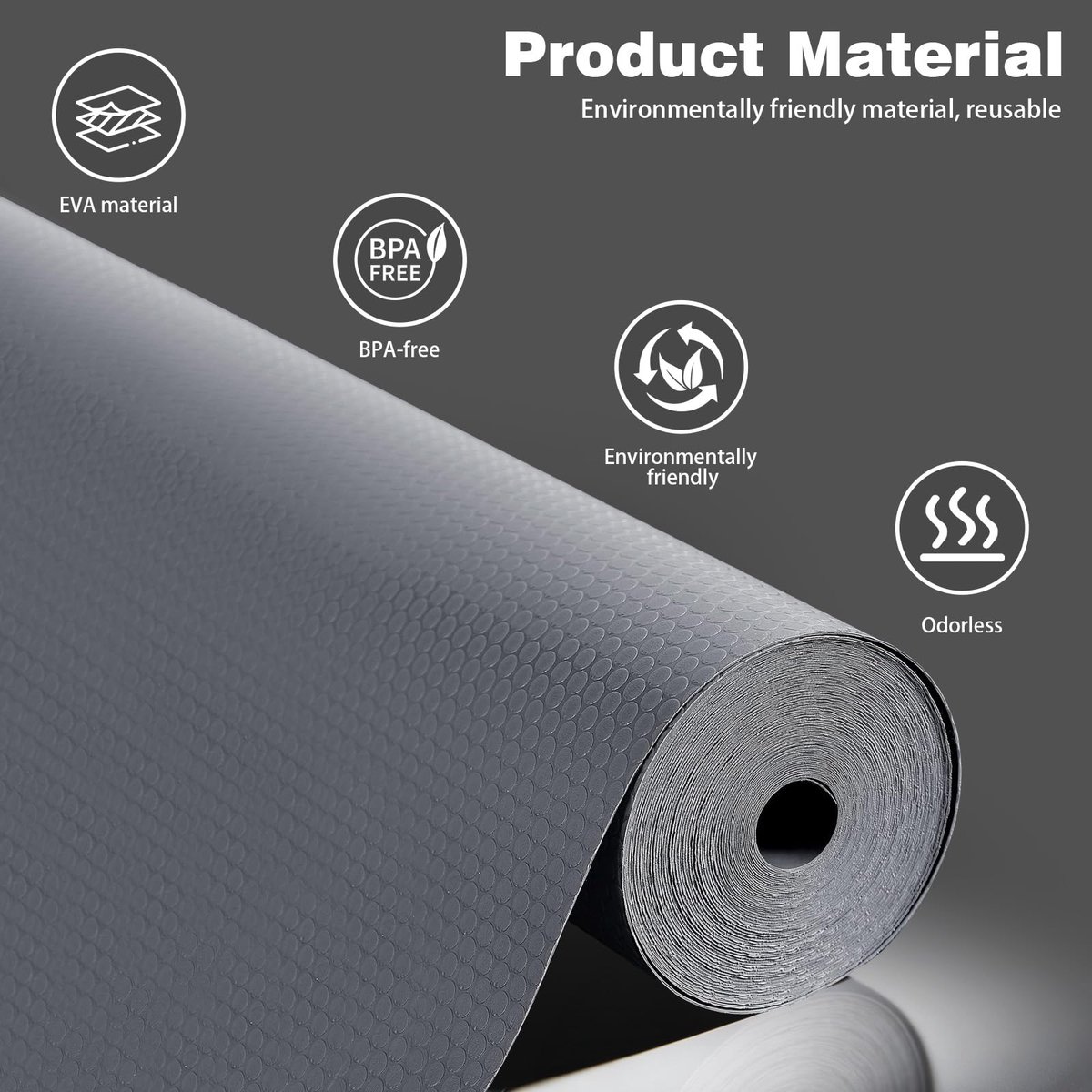 Lademat 60 cm x 500 cm - antislipmat - afwasbaar - beschermt keukenkasten - ShopVlot