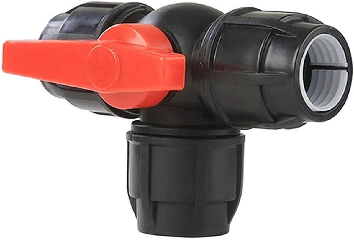 3 Way Lockable Ball Valve Insulating Valve, 3/3-Way Plastic Ball Valve, 1/2" 3/4" 1" 2" T-Type PE Quick Connection - ShopVlot