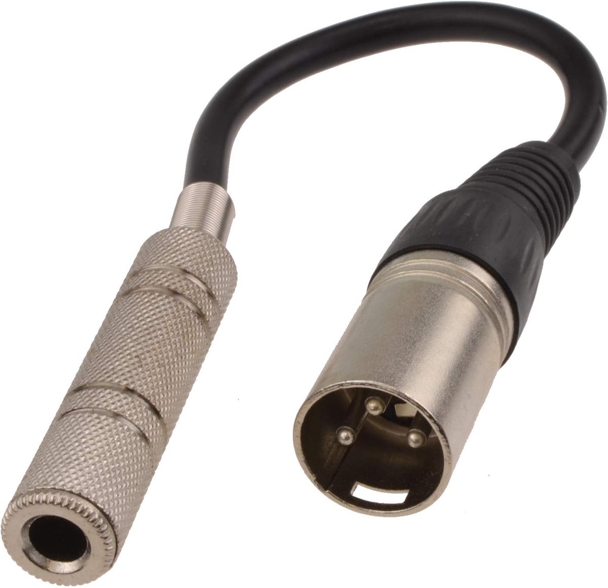 kenable XLR Male Plug to 6.35mm Stereo Socket Female Adapter Lead 20cm - ShopVlot