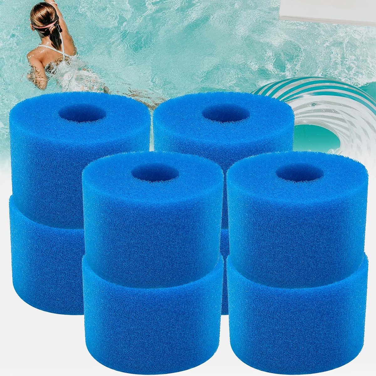 Filter S1 Herbruikbaar - Foam Filter met Sponspatroon - Wasbaar - Geschikt voor Intex Pools - ShopVlot