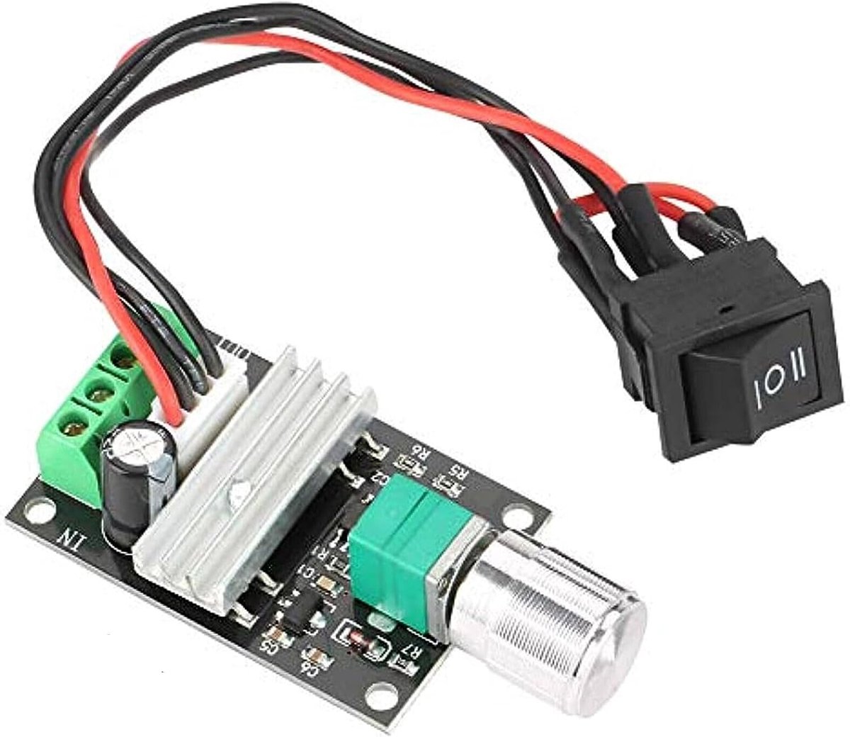 Speed controller, PWM motor, regulator, switch, DC 6V, 12V, 24V, 3A (1763) - ShopVlot