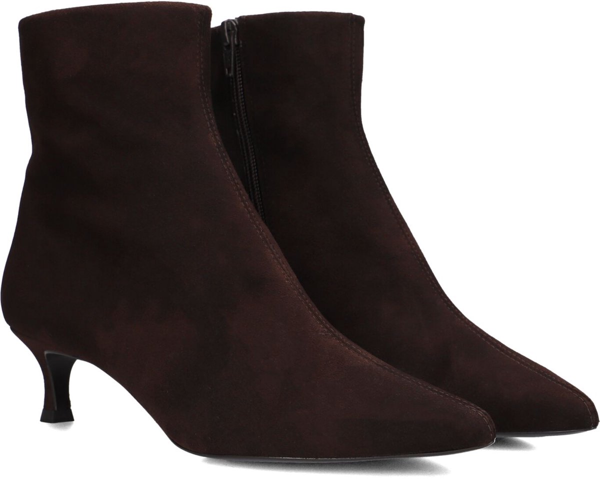 Unisa Ibrain Enkellaarsjes - Enkelboots met rits - Dames - Bruin - Maat 38