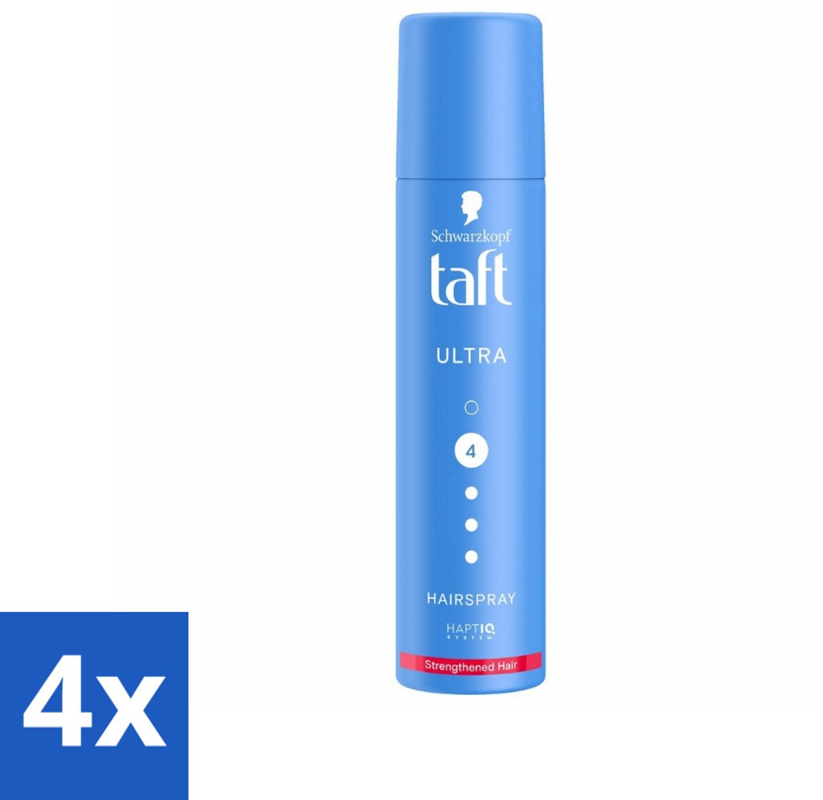 Taft - Ultra 4 - Haarspray Mini - Sterke hold voor onderweg - 75 ml - Voordeelverpakking - 4 stuks