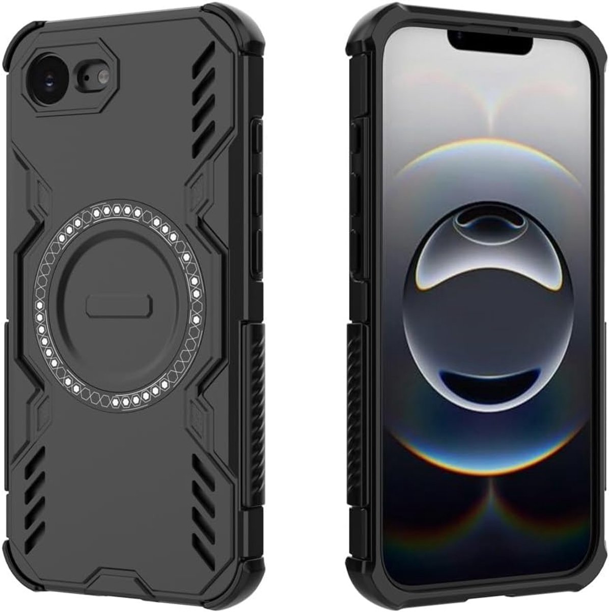 Hoesje voor Xiaomi 17T - Zwart - Dubbellaags ontwerp - Militaire kwaliteit bescherming - ShopVlot