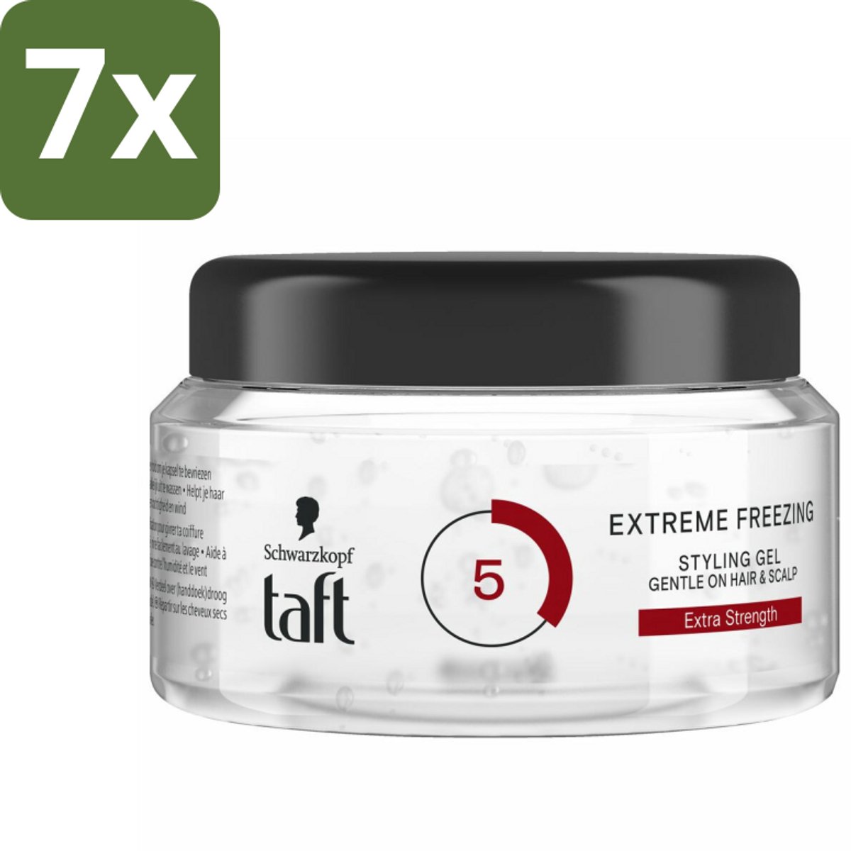 Taft - Extreme Freezing 5 - Styling Gel - IJzige controle - 200 ml - Bulkverpakking - 7 stuks