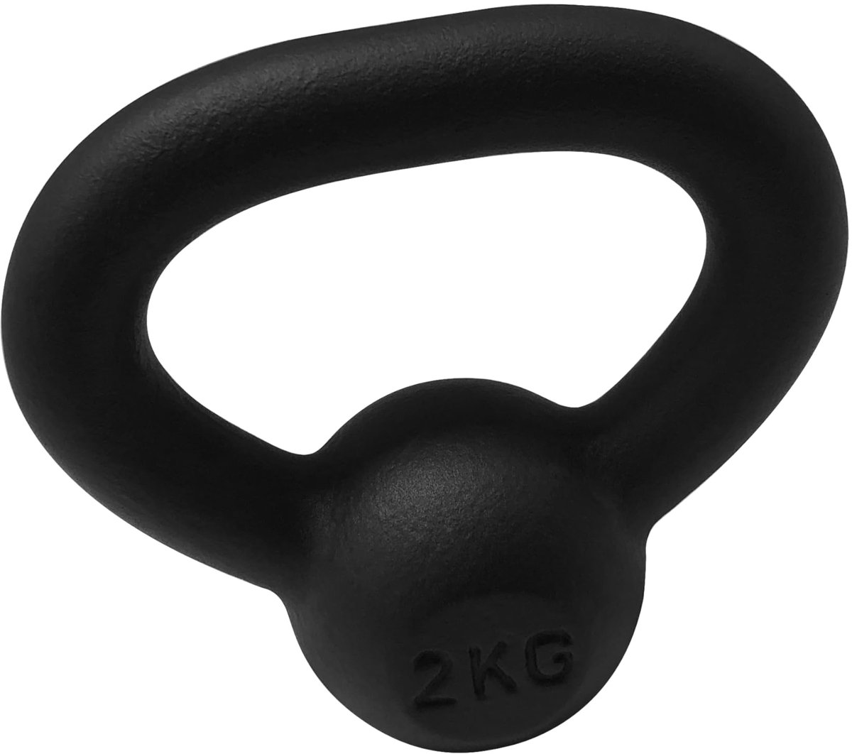 Kettlebell 2 kg - gietijzer - zwart - ideaal voor krachttraining - ShopVlot