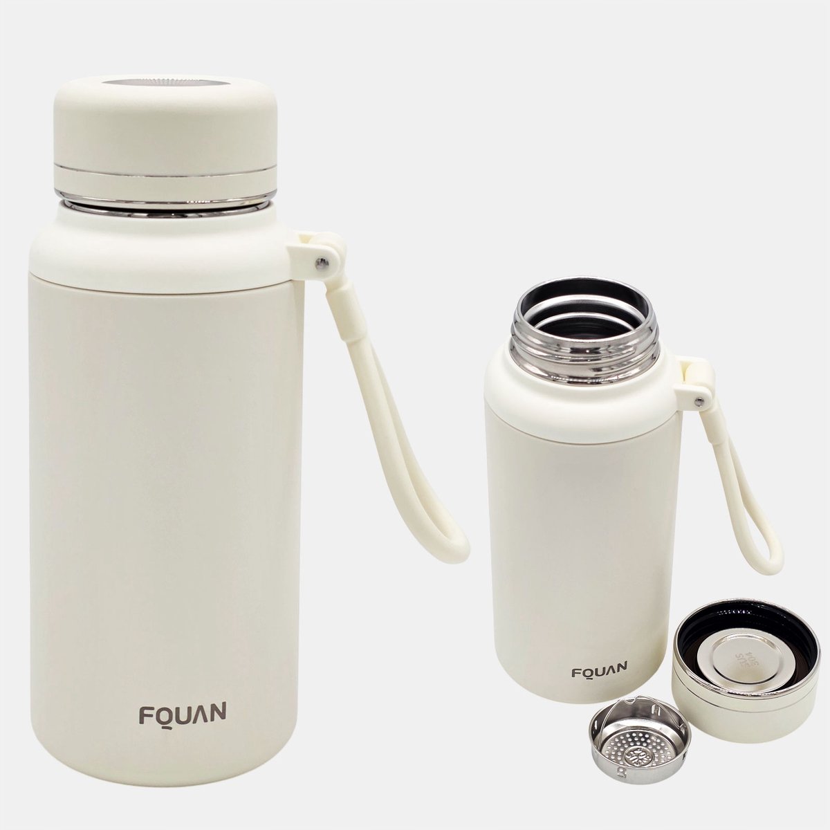 RVS Thermosfles 680 ml - Wit, Lekvrij & Duurzaam