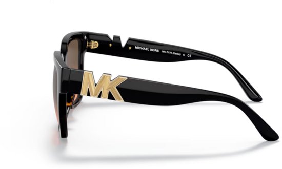 Michael Kors Black Dark Tortoise Zonnebril - BruinZwart — afbeelding 3