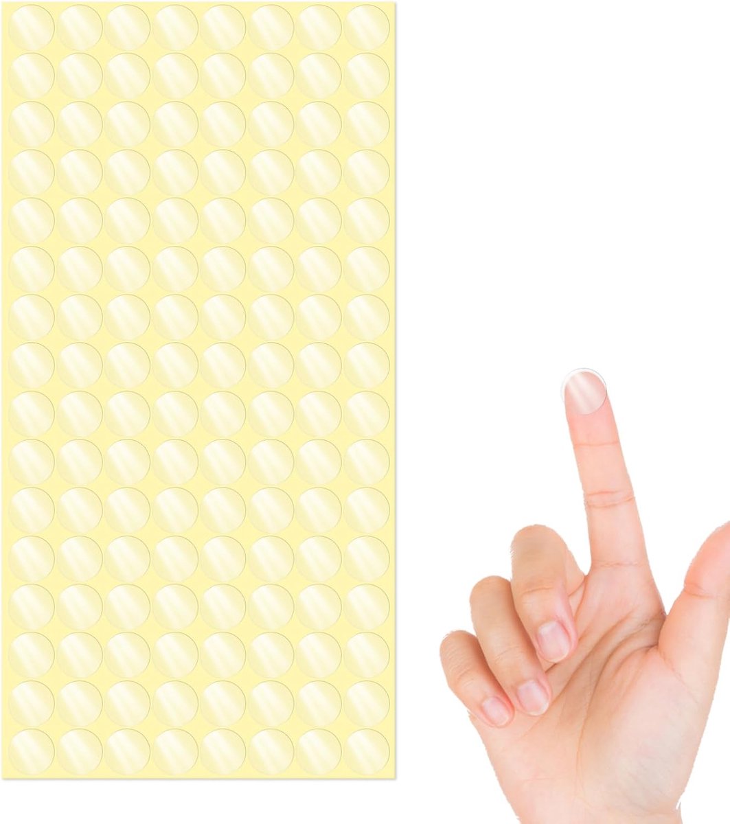 1280pcs Transparent Adhesive Dots, 15mm Self Adhesive Vinyl Round Closure Stickers Clear Self-Adhesive Labels - ShopVlot