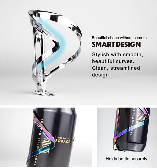 GORIX Bicycle Bottle Cage Ultra Light Bottle Holder Cup Holder Bicycle Road Mountain Bike (GX-BCC) (Oil Slick) - ShopVlot — afbeelding 3