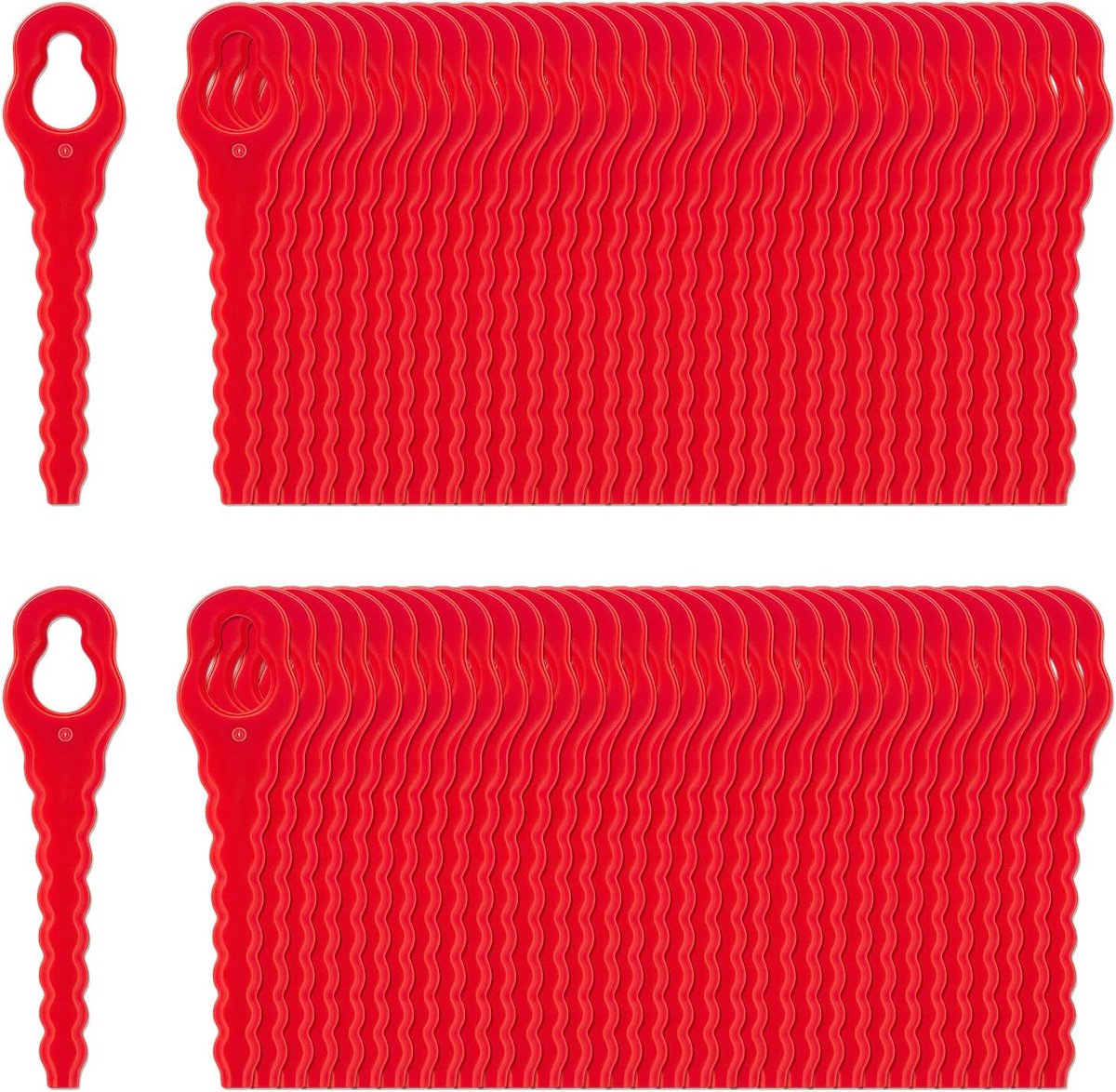 Plastic Blade for Brush Cutter, Pack of 100 Plastic Spare Blades, Plastic Blade, Edge Cutter, Replacement Blades for - ShopVlot