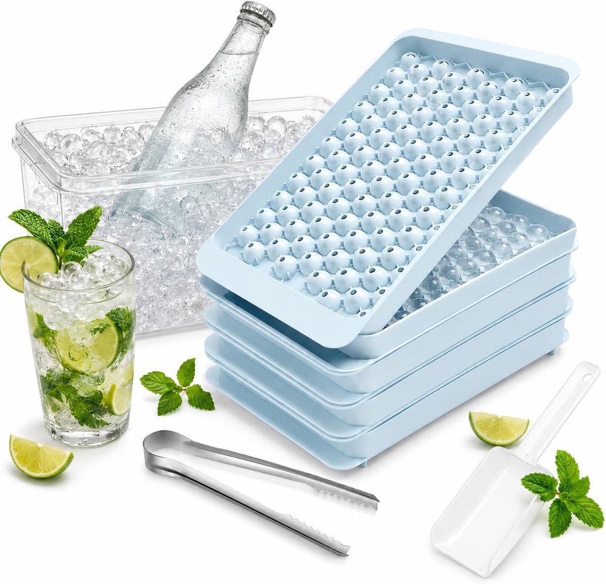 Round Ice Cube Moulds, Set of 4 Mini Ice Cube Moulds - ShopVlot
