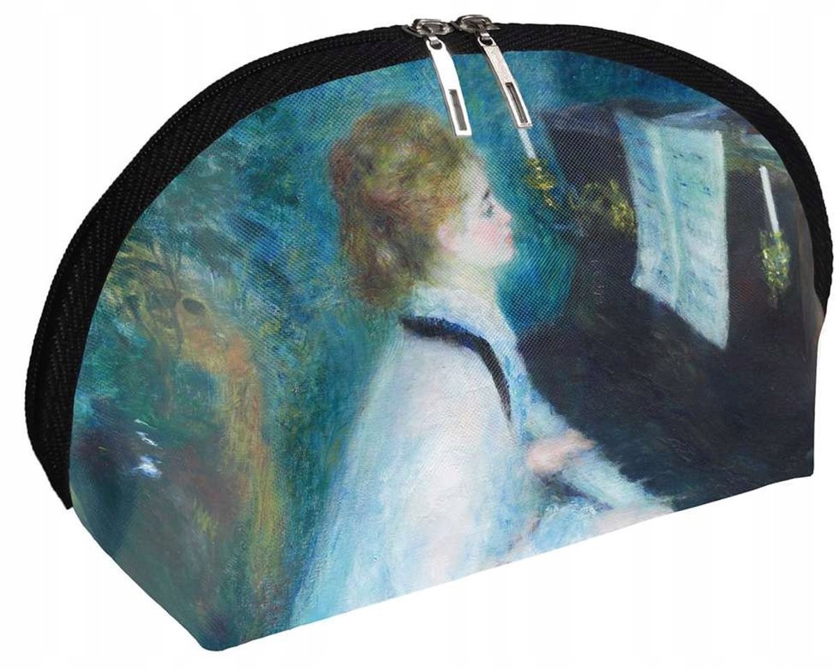 Cosmetica tas met Renoir 'Vrouw aan de piano' print