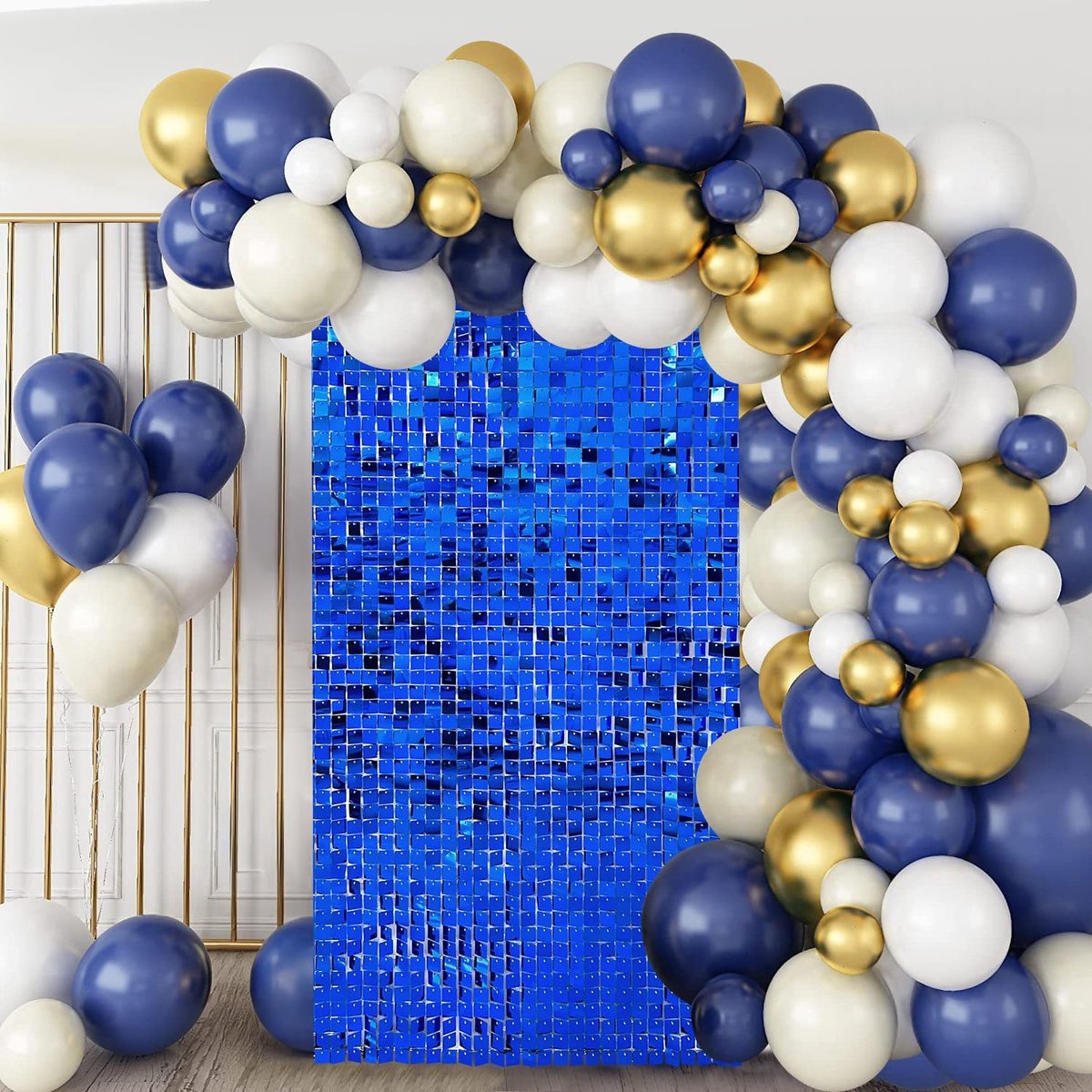 MSDADA 12 Pieces Dark Blue Glitter Wall Panels for Parties, 90x120cm Sequins Background for Birthday, Graduation - ShopVlot