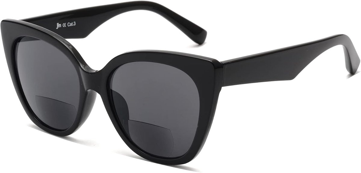 JM Classic Bifocal Reading Glasses, Extra Large, Cateye Stylish Sunglasses Reader for Women - ShopVlot