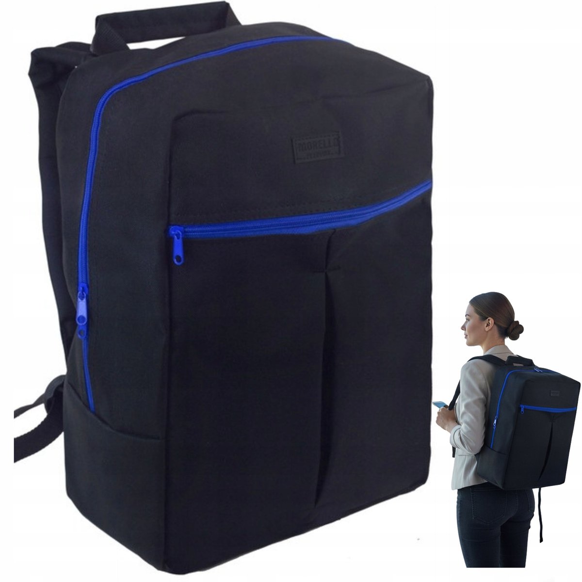 Merkloze handbagage rugzak 40x30x20cm, ideaal voor Ryanair & Wizz Air