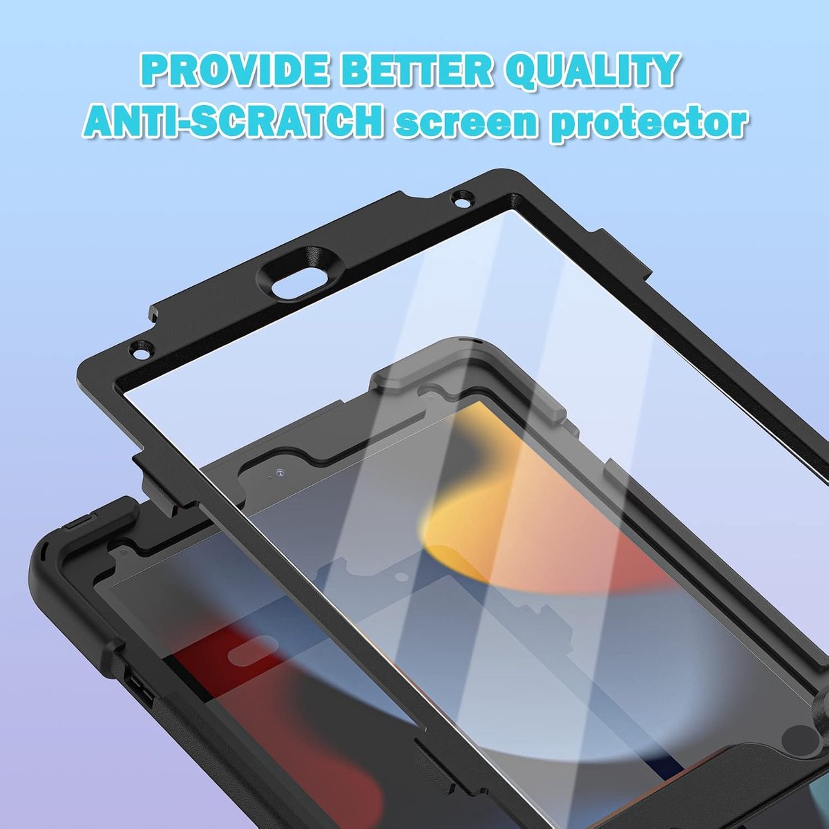 BRAECN Case for Compatible with iPad 9th/8th/7th Gen 10.2 inch 2021/2020/2019, Built-in Screen Protector, Rugged Full - ShopVlot