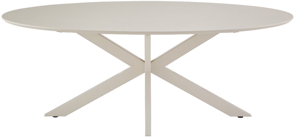 DÉJA Living Eettafel Gimo - Ovaal Beige HPL - 200x100x76cm
