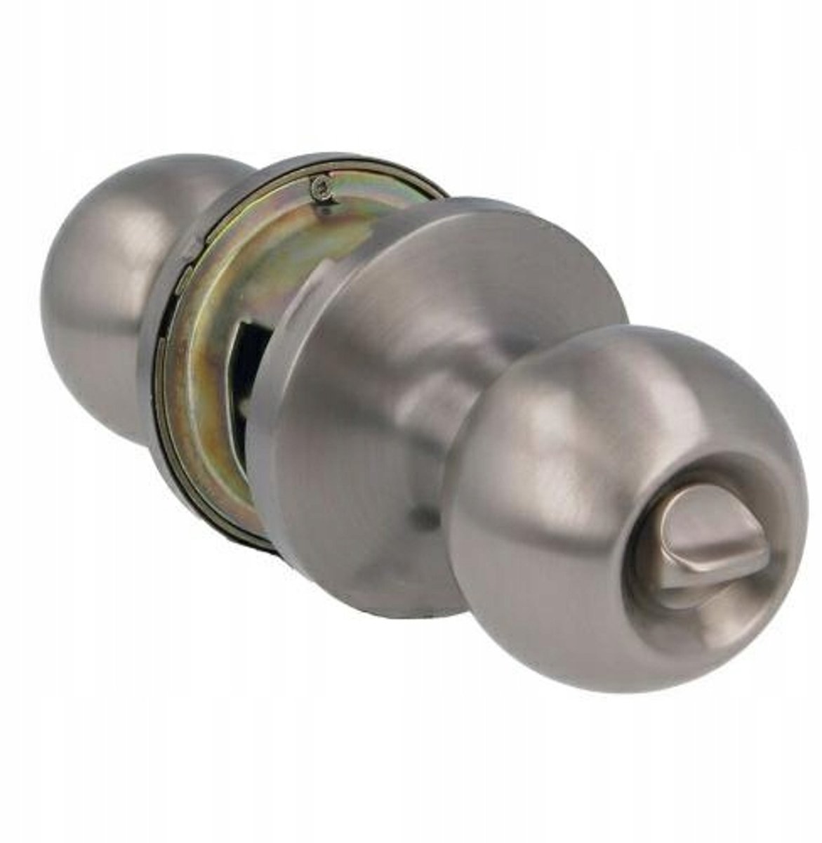 Merkloze Dubbele Draaibare WC-knop, Mat Chroom, 35-45mm Deurdikte