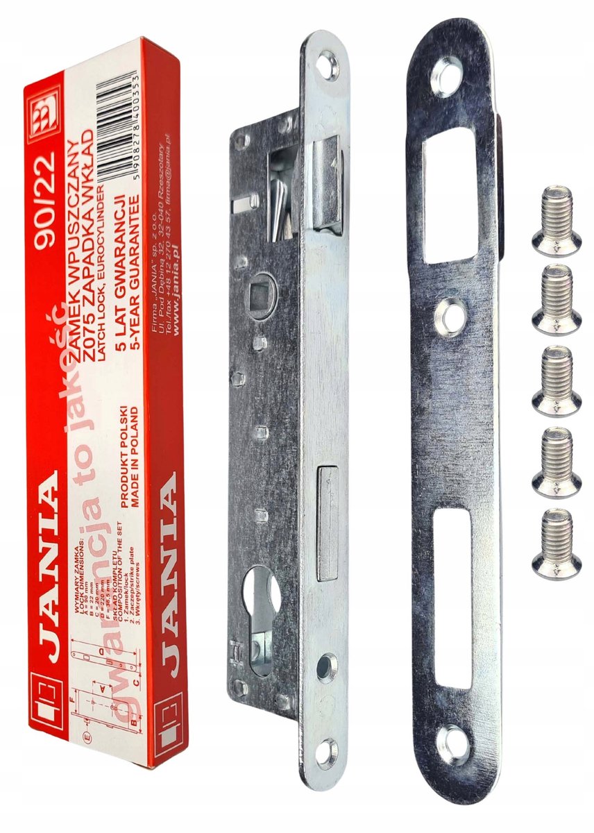Jania Smal Smal Slagslot 90/22 Zilver Verzinkt (Z075)